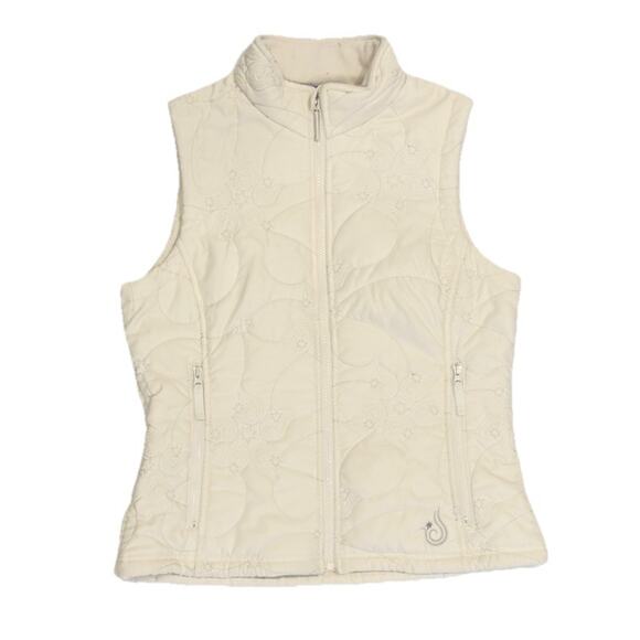Isis for Women Ivory Puffer Vest Size 6 - Picture 1 of 5